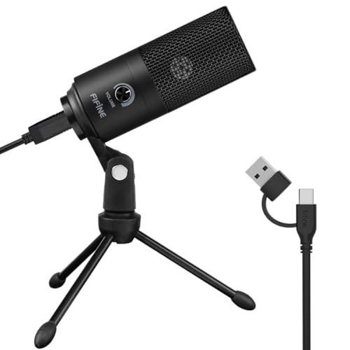 FIFINE K669B USB Microphone, Condenser Recording Mic for Vocals, Meeting