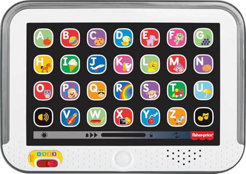 Fisher-Price Toddler Learning Toy Laugh & Learn Smart Stages Tablet Pretend Computer with Music & Lights for Kids Ages 1+ Years
