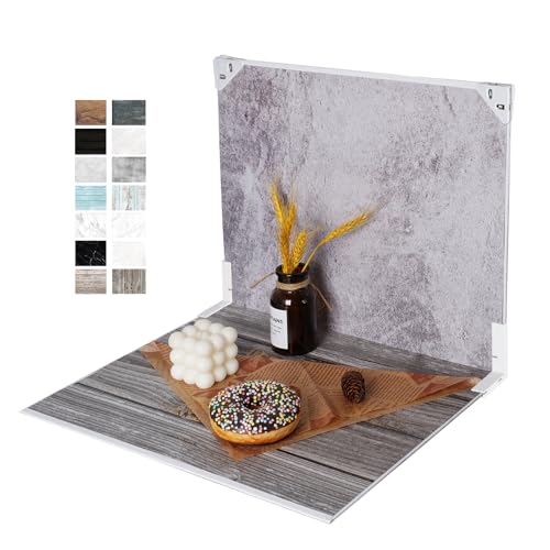 Food Photography Photo Backdrops Board: 7Pcs 12Patterns Product Background Table Top Kit - Flat Lay Props for Jewelry.(Medium Size 16.6x13.3in)…