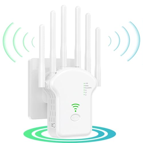 Generic 2024 WiFi Extender Signal Booster, Internet Wireless Repeater for Home Coverage up to (11800Sq.Ft),Easy Set Up WiFi Repeater with Ethernet Port & Ap Mode, White