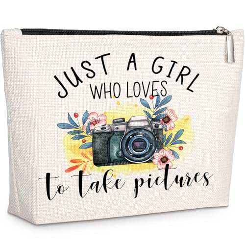 GevGuxLuo Photographers Gifts, Birthday Gift for Best Friend Sister, Photography Camera Accessories, Photo Lovers Makeup Bag Zipper Purse, Photography Gifts Who Loves to Take Pictures Makeup Bag