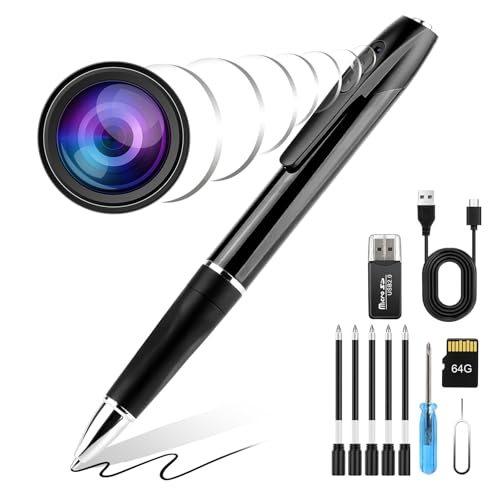 GNLHZO Hidden Camera detectors, FHD 1080P spy Camera Hidden Camera, 64G Mini Pen Camera or Car Indoor Home Hotel Travel Office