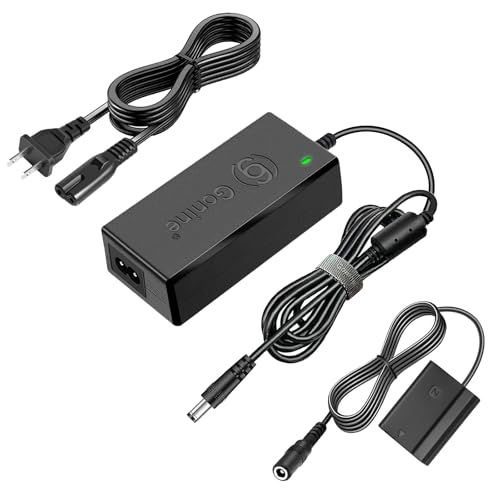Gonine NP-FZ100 A7III A7IV Dummy Battery NPFZ100 Continuous Power Supply Adapter Charger Kit, for Sony Alpha A7III A7IV A6700 A6600 ZV-E1, A7SIII A7C A1 FX3 A7R3 A7R IV, A9 A9R A9S Cameras.