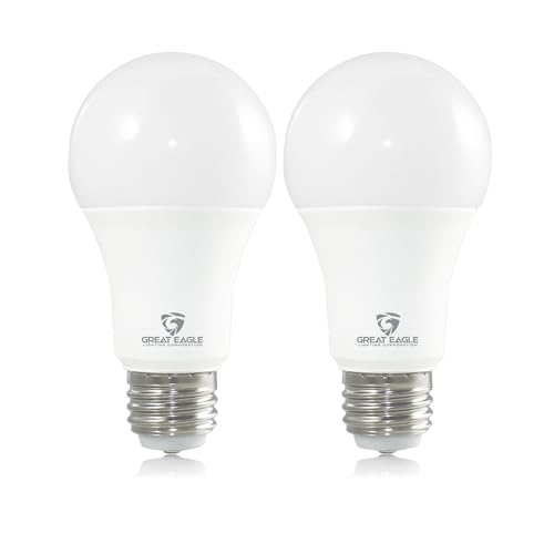 Great Eagle Lighting Corporation 40/60/100W Equivalent 3-Way A19 LED Light Bulb 2700K Warm White Color (2-Pack)