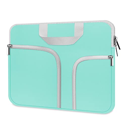 HESTECH Chromebook Case,11.6-12.3 Laptop Sleeve Neoprene Computer HandBag Protective Cover for Acer R11/Spin 311/HP Stream/Samsung/Surface X/7/6/5/4/3/Go 12.4"/13 inch MacBook Air/Pro M2 M1,Mint Green