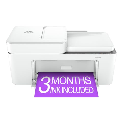 HP DeskJet 4255e Wireless All-in-One Color Inkjet Printer, Scanner, Copier, Best-for-Home, 3 Months of Ink Included (588S6A)
