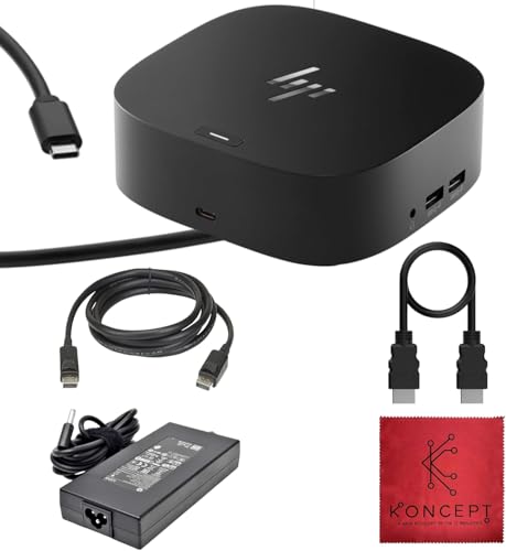 HP Docking Station for Laptop Dual Monitor and Charging - 5TW10AA G5 Dock