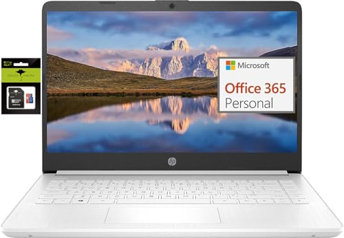 HP Newest 14" Ultral Light Laptop for Students and Business, Intel Quad-Core N4120, 8GB RAM, 192GB Storage(64GB eMMC+128GB Micro SD), 1 Year Office 365, Webcam, HDMI, WiFi, USB-A&C, Win 11 S