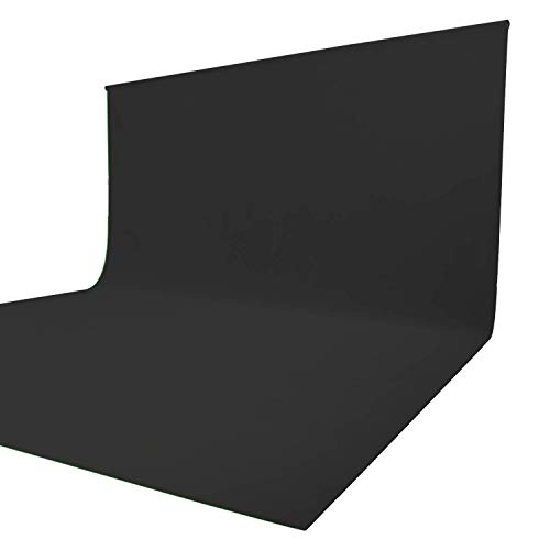 ISSUNTEX 5X7 ft Background Muslin Backdrop, Photo Studio, Collapsible High Density Screen for Video Photography and Television-Black