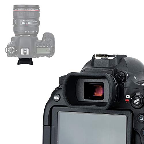 JJC Eb Ef Eyecup Eyepiece Eyeshade for Canon T7i T6s T6i T5i T4i T2i T1i SL1 T7 T6 T5 T3 5D Mark II 6D Mark II 90D 80D 77D 70D 60D 60Da Viewfinder Replace Canon Eb Ef Cup Soft Silicone Extended Design