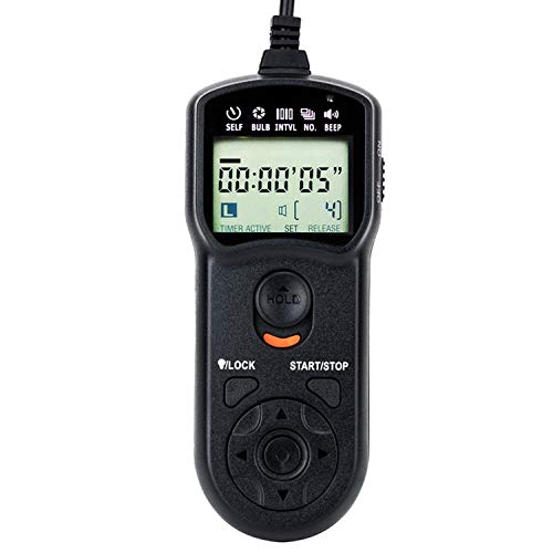 JJC TC-80N3 Intervalometer Timer Remote Shutter Release Time Laspe for Canon EOS R5 Mark II R3 5D Mark IV III II 6D Mark II 7D Mark II 5Ds R 1Dx Mark III II 1Ds Mark III 50D 40D & More Canon Cameras