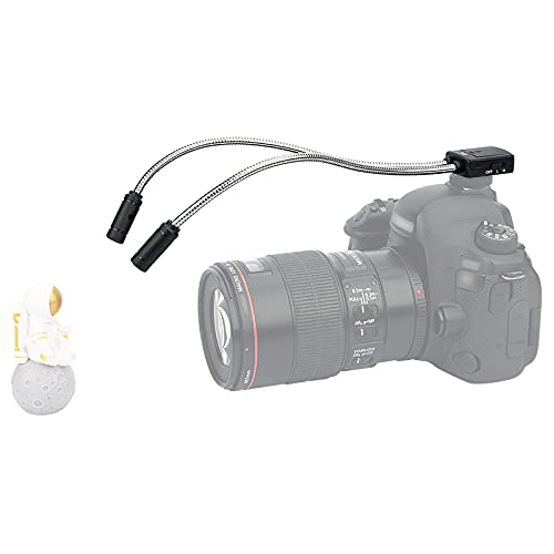 JJC Ultra-Adjustable LED Macro Arm Light for Insect Plant Jewelry Food Shooting, 5 Brightness CRI 95+ Macro Photography Lighting with Shoe Mount for Canon Nikon Sony DSLR Cameras