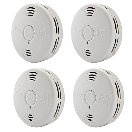 Kidde Smoke & Carbon Monoxide Detector Combo, 10-Year Battery, Replacement Alert, 4 Count (Pack of 1)