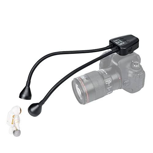 LED Macro Arm Light with 10 Level Ajustable Brightness,CRI 95+ 5600K Macro Photography Lighting Support Type-C Charge for Canon Nikon Sony Olympus SLR Camera for Insect Plant Jewelry Close-up Shooting
