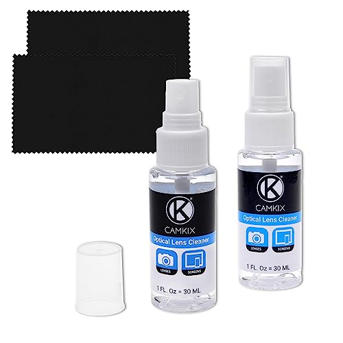 Lens and Screen Cleaning Kit - 2X Cleaning Spray, 2X Microfiber Cloth - Perfect to Clean The Lens of Your DSLR Camera