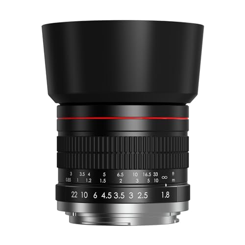 Lightdow 85mm F1.8 Medium Telephoto Manual Focus Full Frame Portrait Lens for Canon EOS Rebel T8i T7i T7 T6 T3i T2i 4000D 2000D 1300D 850D 800D 600D 550D 90D 80D 77D 70D 50D 6D 5D etc