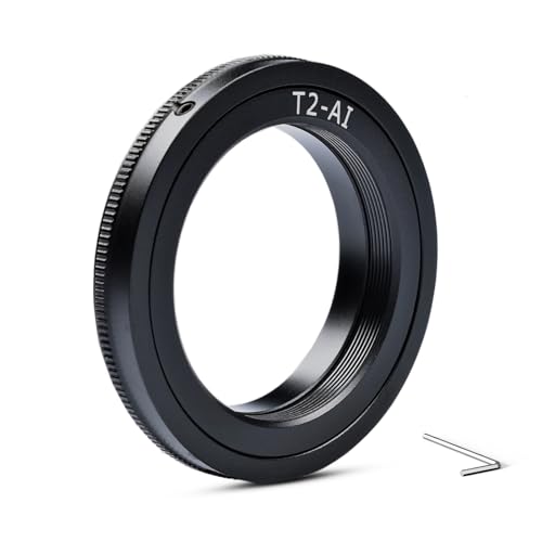 Lightdow T/T2 Mount Lens Adapter Ring for Nikon D5500 D3300 D3200 D5300 D3400 D7200 D750 D3500 D7500 D500 D600 D610 D700 D800 D810 D850 D3100 D5100 D5200 D5600 D7000 D7100