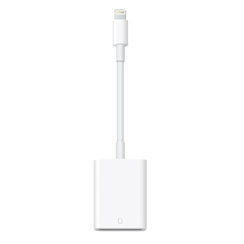 Lightning to SD Card Camera Reader for iPhone iPad, Memory Card Reader Trail Camera Viewer SD Card Adapter for iPhone 12/11/XS/XR/X/8/7/iPad, Plug and Play