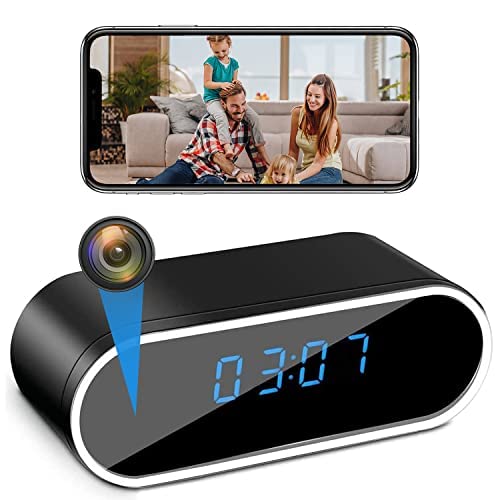 LIVE PARTY Hidden Camera Clock Spy Camera HD 1080P WiFi Camera with Night Vision Motion Detection Small Surveillance Security Nanny Cams with Video Indoor/Home/Office