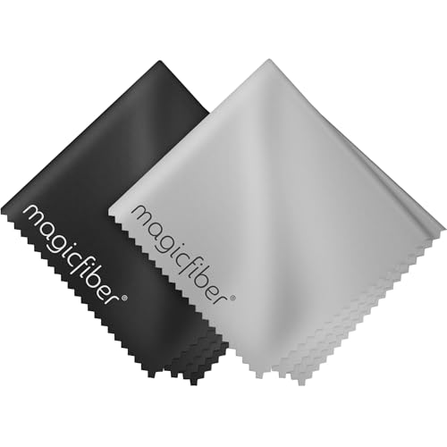 MagicFiber Microfiber Cleaning Cloths, 2 PACK - Premium Cloth for Glasses, Lens, Screens & More