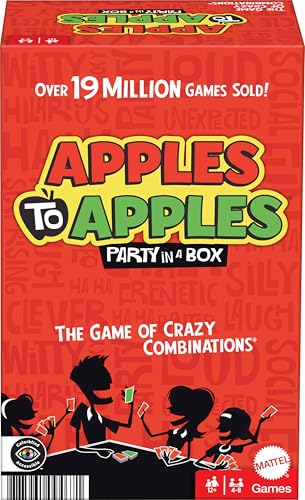 Mattel Games Apples to Apples Card Game, Family Game for Game Night with Family-Friendly Words to Make Crazy Combinations