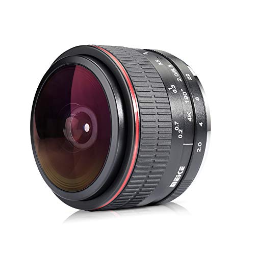 Meike 6.5mm f2.0 Ultra Wide Circular Fisheye Lens Compatible with Canon EOS-M Mirorrless Cameras M100 M10 M6 M5 M3 M2 M50 M6II M200