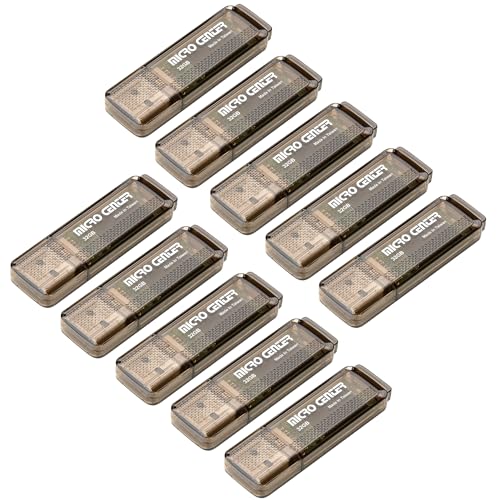 Micro Center Superspeed 10 Pack 32GB USB 3.0/USB3.1 Gen1 Flash Drive Gum Size Memory Stick Thumb Drive Data Storage Jump Drive, 10X Faster Than USB 2.0 USB Drives (32G 10-Pack)