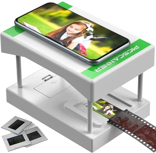 Mobile Film Scanner, Scan Old 35mm Films & Slides Using Your Smartphone Camera, Converts 35mm Slides & Negatives to Digital Photos