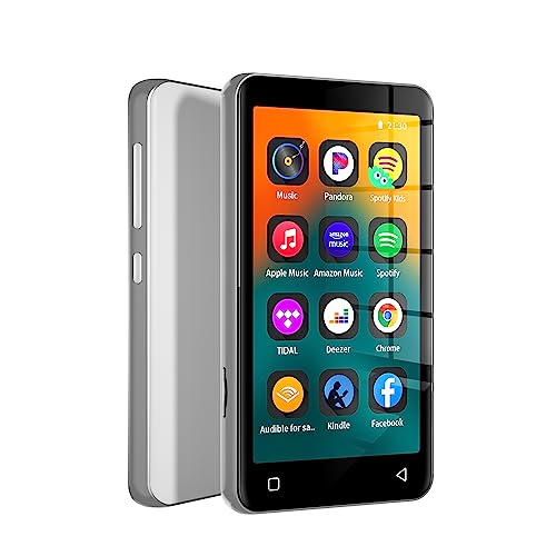 MP3 Player with Bluetooth and WiFi,MP3 Player with Spotify,Spotify Kids,Audible,Pandora,Amazon Music,4" Music Player MP4 Up to 1TB(80GB,White)