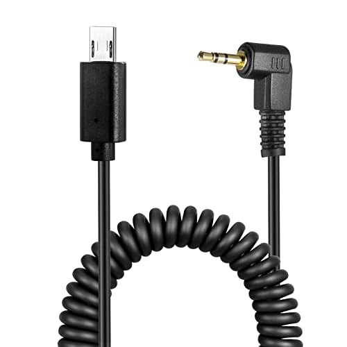 NEEWER 2.5mm to S2 Remote Shutter Release Cable, Compatible with Sony A1, A9 II, A9, A7R V/IV, A7S III, A99 II, A7R II, A7S II, A7 II, A7R, A7S, A7, A6600, A6500, A6300, A6000, RX10 IV Cameras