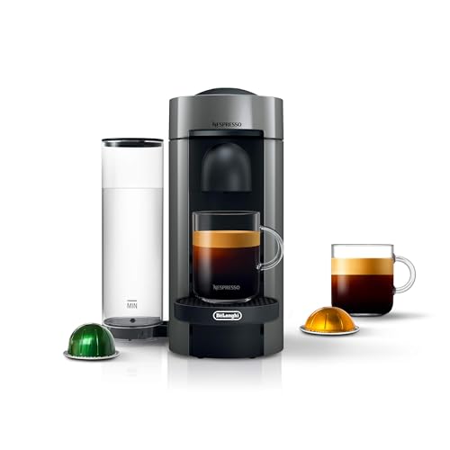 Nespresso VertuoPlus Coffee and Espresso Machine by De'Longhi, 5 Fluid Ounces, Grey