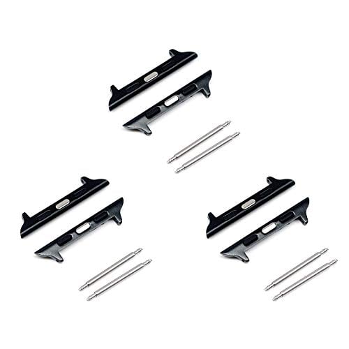 NEWON 3 PACK [Spring Bar] Watch Strap Connector Adapter Compatible with Apple Watch Band 38/40/41 22mm Black