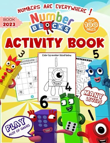 Number Blocks Activity Book: Unofficial Version 2023 - Kids Activity Book - Coloring Book& Games for Ages 4-8 Years: Maze, Sudoku, How to Draw, Dot to Dot, Coloring,...