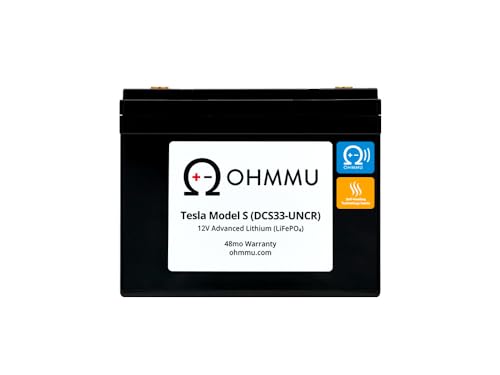 Ohmmu T1230S-BH, 12V Lithium Battery for Tesla Model S (2012–2021.5)