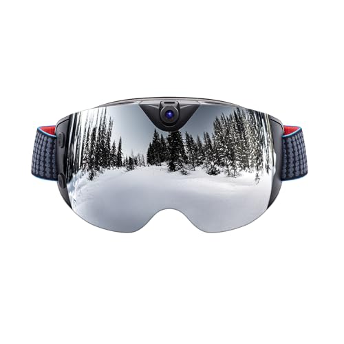 OhO Smart Ski Goggles, 4K Camera Snowboard Goggles with Adjusted View of Camera Recroding,UV Protection, Anti Fog （Men/Women）