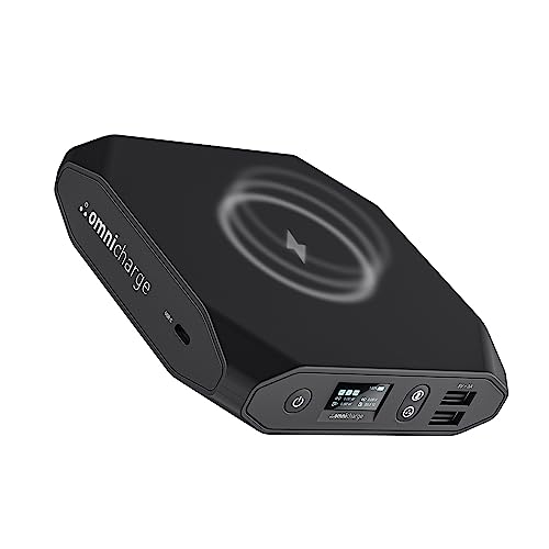 Omni 20c+ 100W USB-C/Wireless Charging (No AC Outlet) Portable Power Bank with USB Hub | Battery Pack for Laptops, Cameras, Tablets, Smartphones, iPhone, Wacom MobileStudio Pro and Other Smart Devices