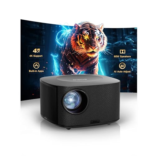 ONOAYO Outdoor-Projector-4K with 60W Dolby Audio and Official Licensed Apps