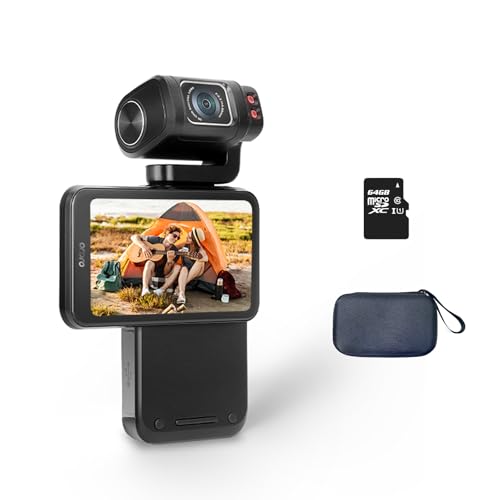ORDRO M3 5K Video Camera Camcorder, WiFi IR Night Vision Handheld Camera for YouTube, 4K UHD Video Camera with 3.5'' Flippable Touch Screen, 3250mAh Capacity Battery, 180° Rotating Lens, 64G SD Card