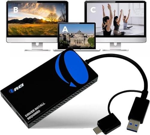 OREI SplitExtend HDMI Splitter Extended Display for Dual Monitor - 4K@30Hz