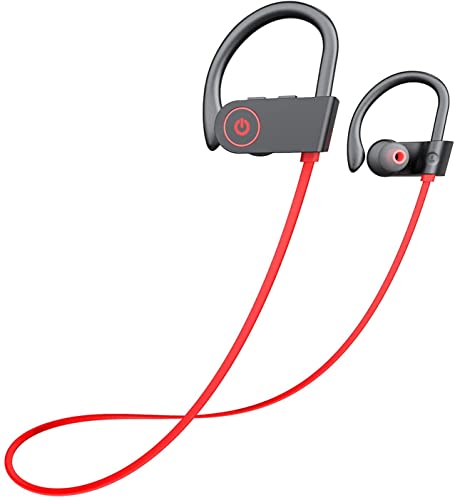 Otium Bluetooth Headphones,Wireless Earbuds IPX7 Waterproof Sports Earphones with Mic HD Stereo Sweatproof in-Ear Earbuds Gym Running Workout 15 Hour Battery Sound Isolation Headsets