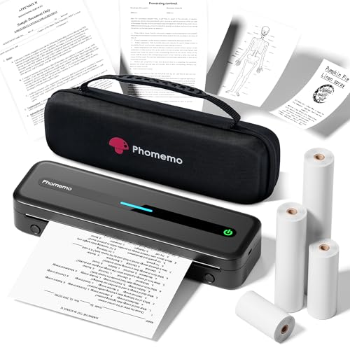 Phomemo Portable Printer,[Upgrade] M832 Inkless Printer,Bluetooth Portable Printers Wireless for Travel,8.5''x 11''Thermal Printer Support Multi Sizes for Home,Office,Car,Compatible with Phone &Laptop