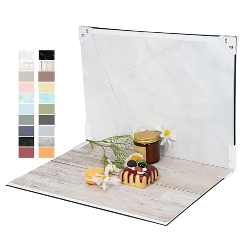 Photo Backdrop Board Product Photography: 7pcs 12patterns Table Top Food Background Kit - Flat Lay Props for Jewelry.(Small Size 16x11.5in)
