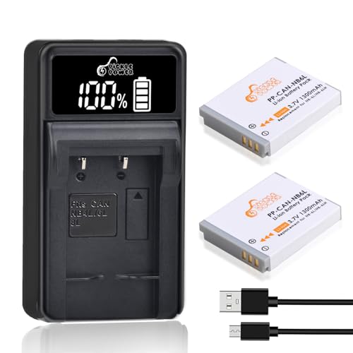 Pickle Power NB-6L NB-6LH Batteries and LED Battery Charger Replacement for Canon PowerShot SX530 HS, SX710 HS, SX700 HS, SX610 HS, SX600 HS, SX540 HS, SX510 HS, SX500 is, SX280 HS, SX270 HS, D30, S90