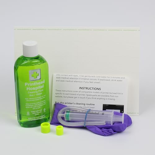 Printhead Hospital Printer Cleaning Kit for Canon Hewlett Packard HP Deskjet Officejet Photosmart - 5 oz | Easy to use kit to clear printer nozzles