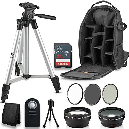 Professional 52MM Accessory Bundle Kit for Nikon D3300 D3200 D3100 D5000 D5100 D5200 D5300 D5500 D7000 D7100 D7200 & DSLR Cameras, 12 Accessories for Nikon