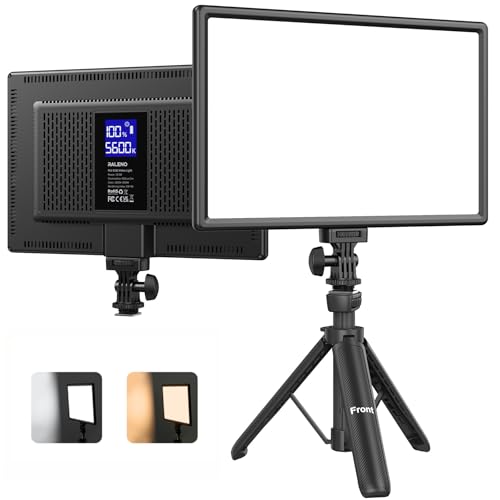 RALENO 13" LED Video Soft Light Panel with Desk Stand