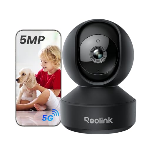 REOLINK Indoor Security Camera, 2.4/5 GHz Wi-Fi, E1 Pro 4MP HD Plug-in Pet Camera, 360 Degree Baby/Pet Monitor with Auto Tracking, Person/Pet Detection, Night Vision, 2-Way Audio, Local Storage