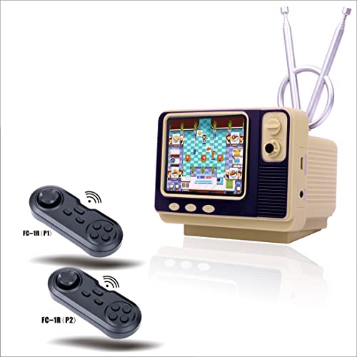 Retro TV Handheld Game Console, 108 Free Classic FC Games, Support for Connecting to TV,Portable Video Game Gifts for Adults and Children, Retro Toys for Ages 4-12 90s (Brown)