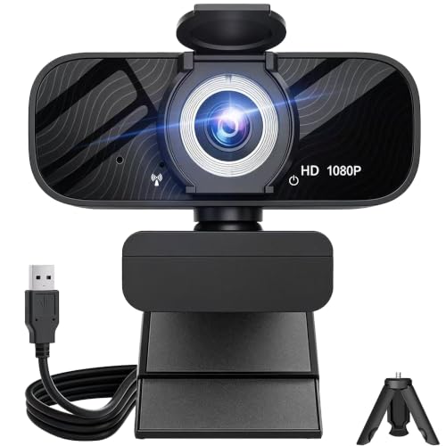 RichEast HD Pro PC Webcam, Full HD 1080p/30fps Video, Clear Audio, 120° FOV, Light Correction, Works with Microsoft Teams, Google Meet, Zoom, Mac/Laptop