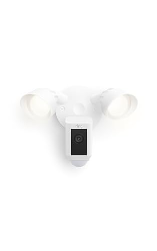 Ring Floodlight Cam Wired Plus with motion-activated 1080p HD video, White (2021 release)